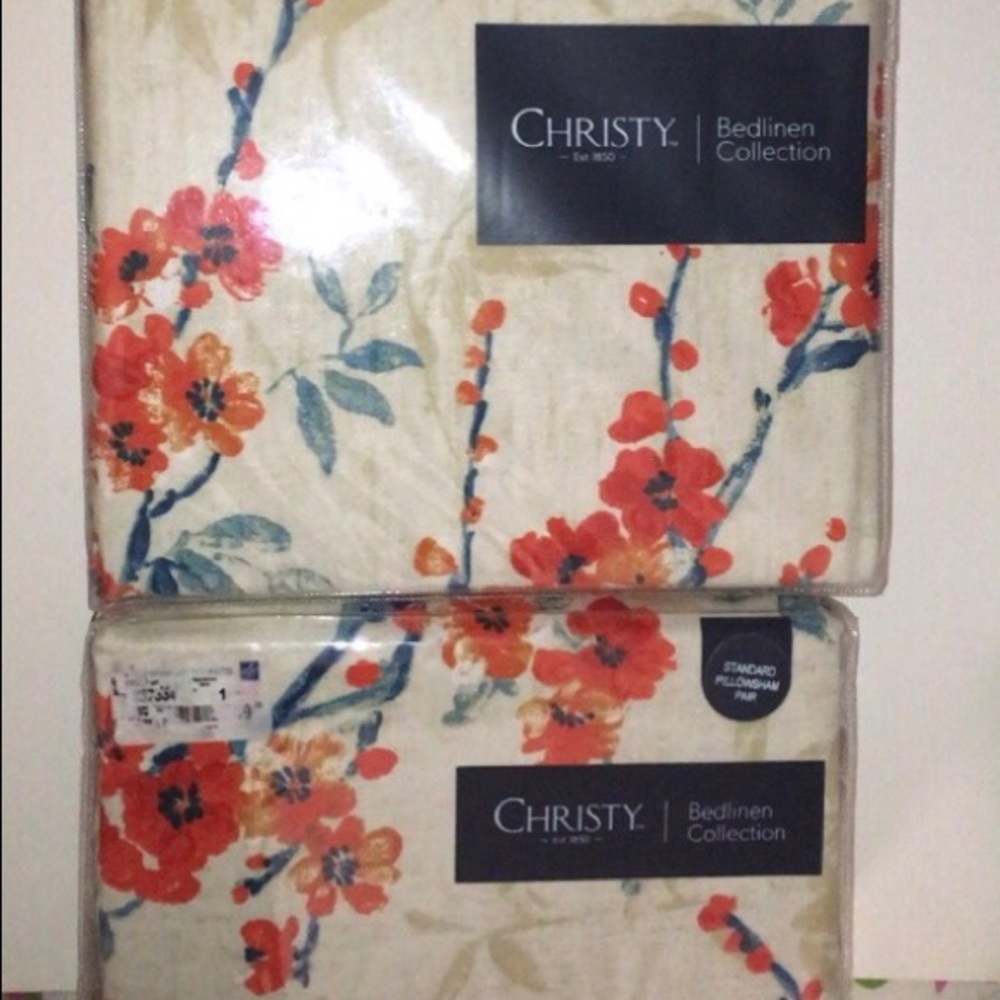 Christy Kyoto Full/Double Duvet Cover + 2 Shams 230TC New In Package $239 Value
